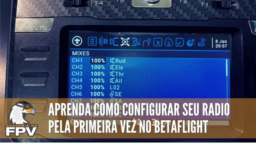 Passo a Passo como configurar o Controle RC com OpenTX no Betaflight e acertar o Mapa de Canais